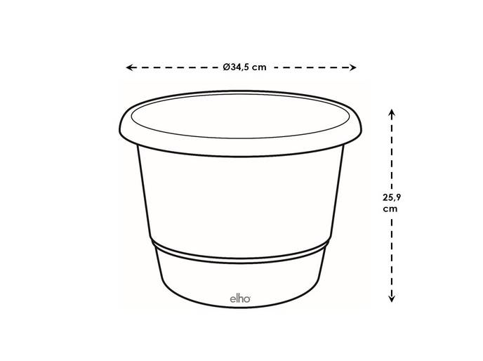 amiga rond 35cm blanc soie